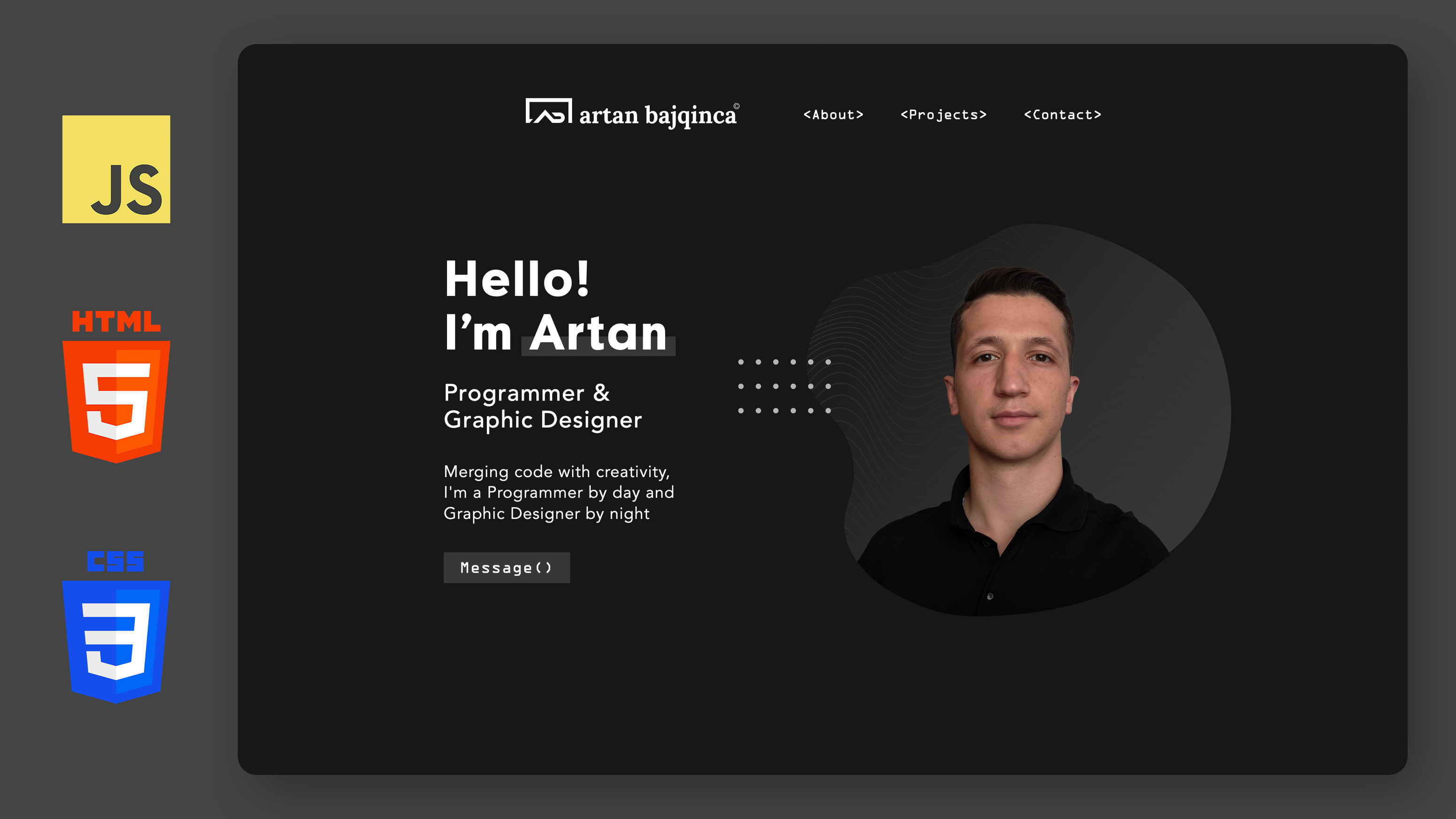 Portfolio v1 project screenshot