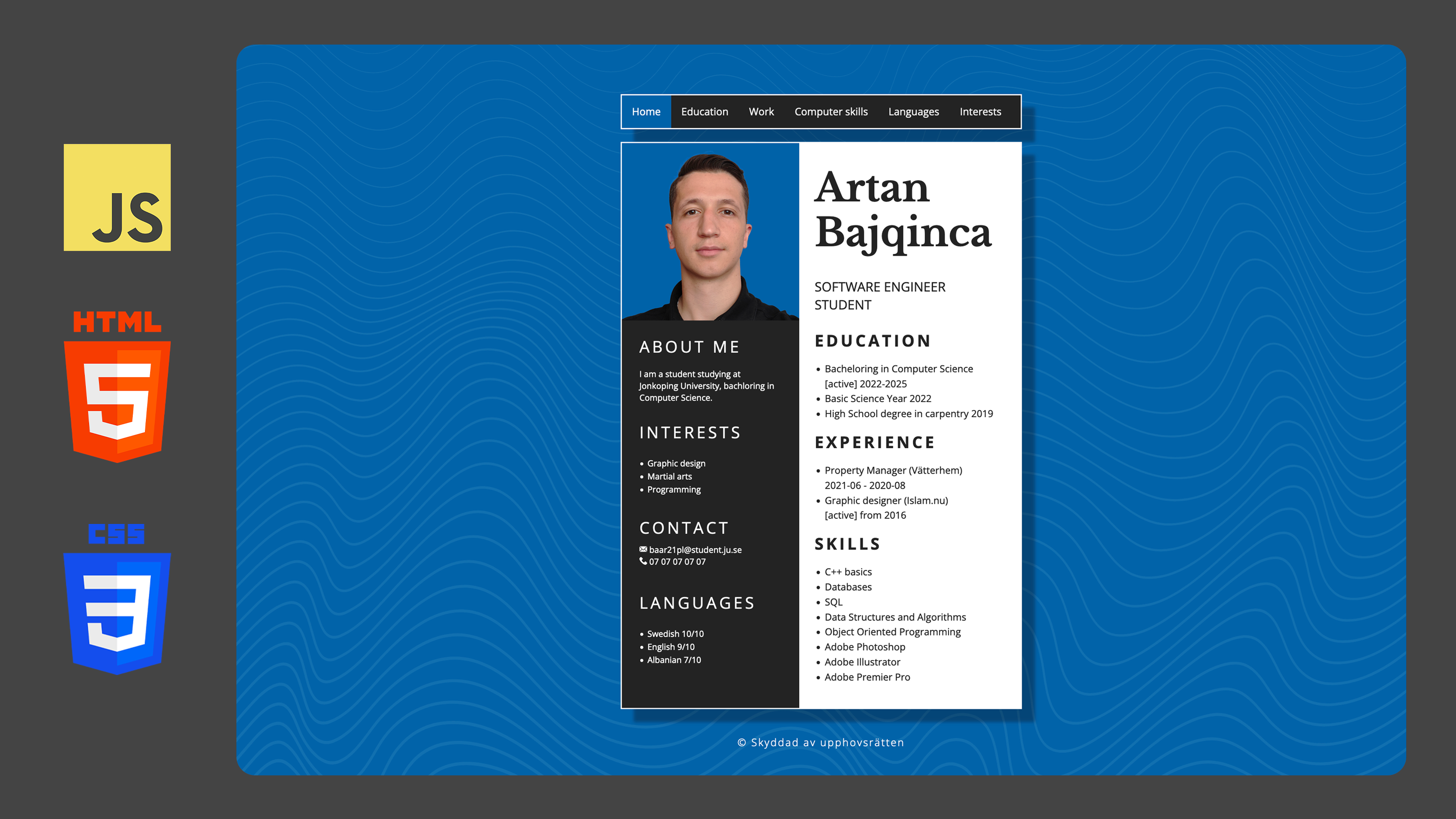 Resume project screenshot