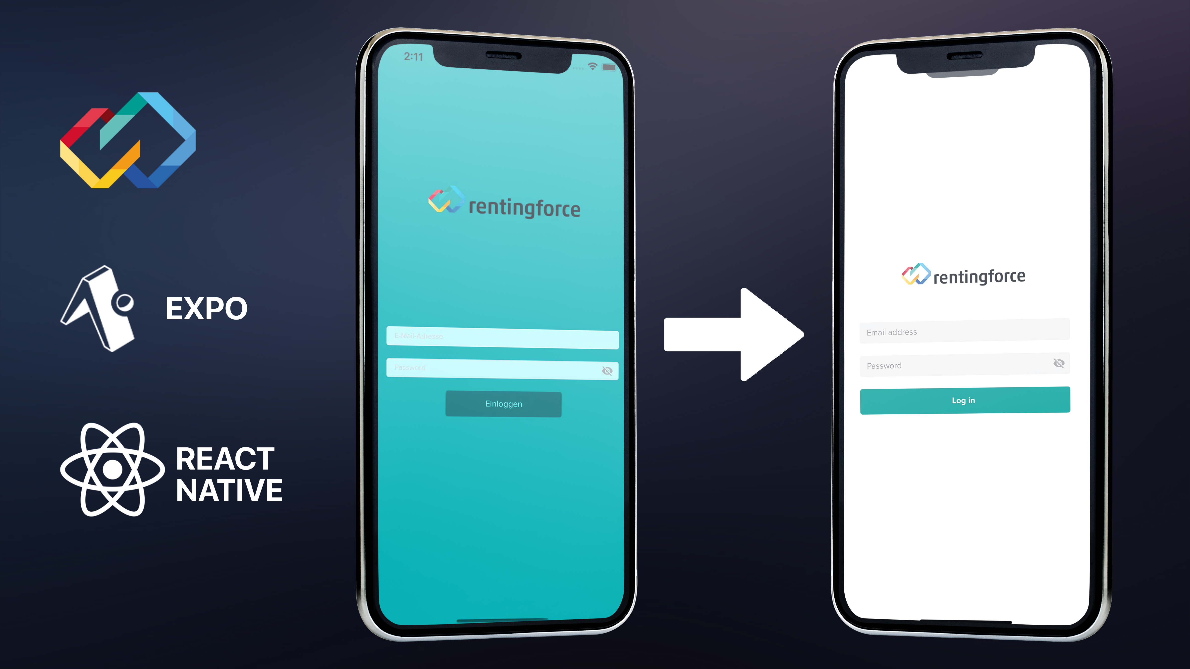 Rentingforce Expo App Migration project screenshot