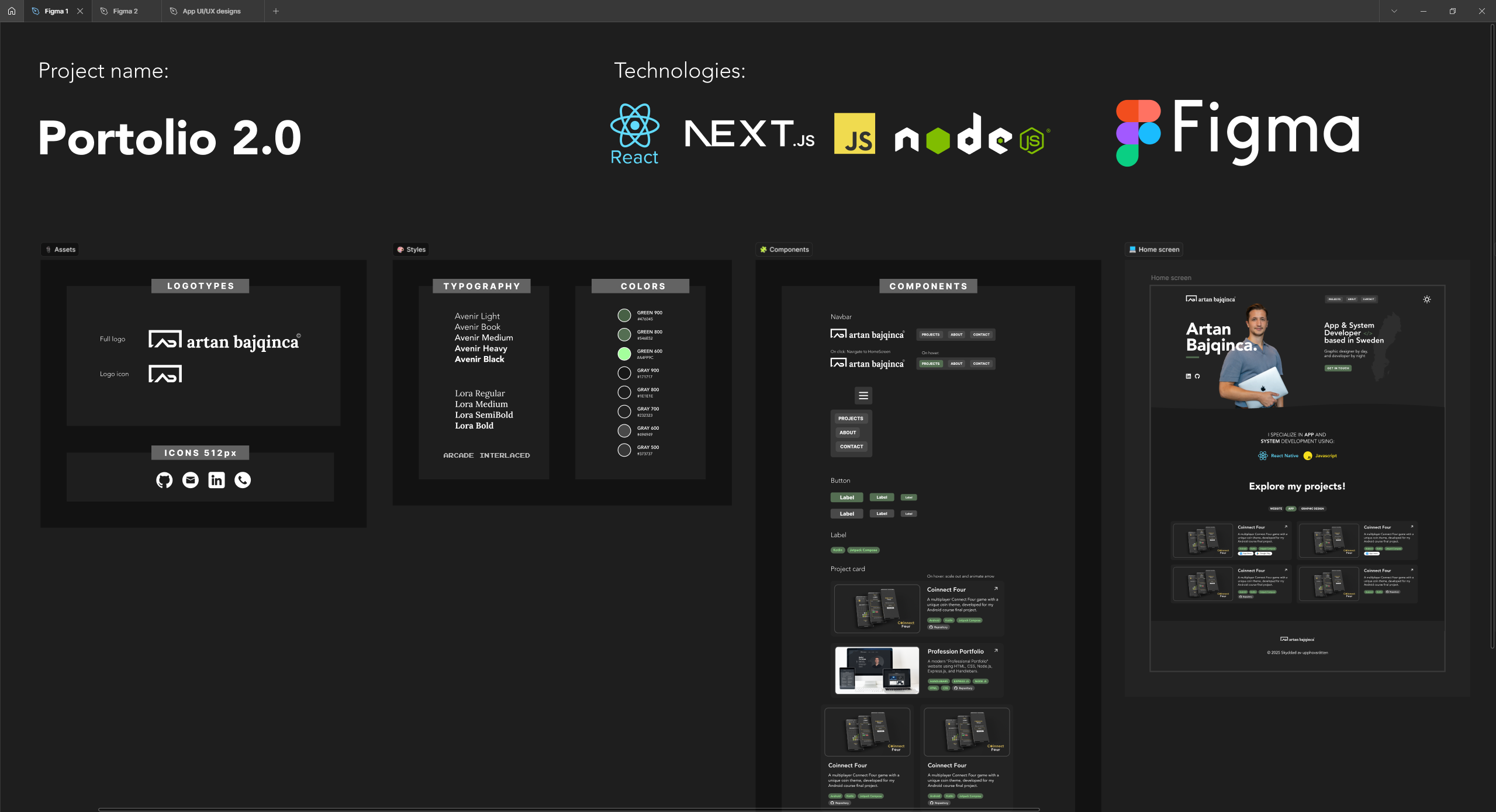 Portfolio v2 screenshot 1